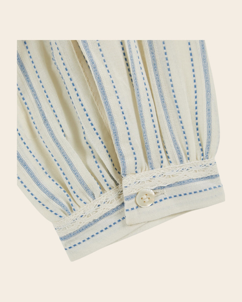 EMILE & IDA Cyrielle ruffles striped blouse - Rayure
