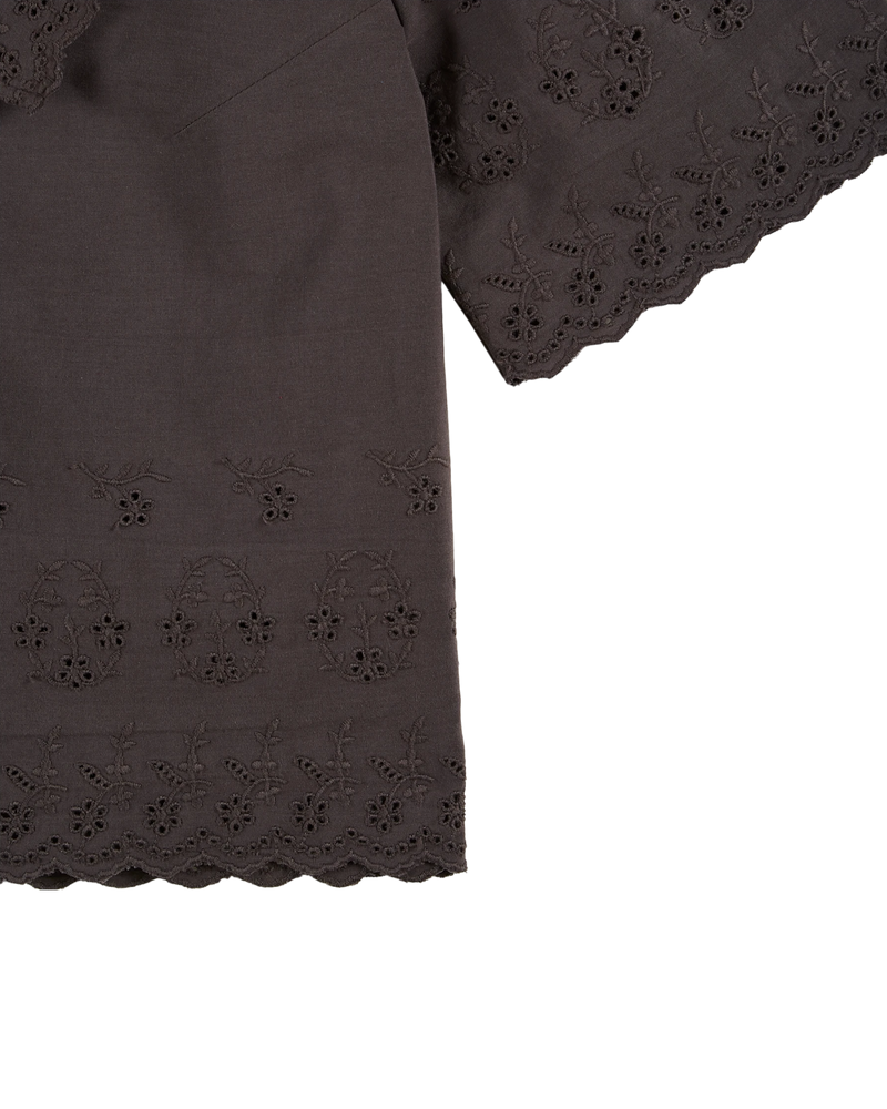 EMILE & IDA English embroidery blouse - Asphalt Grey