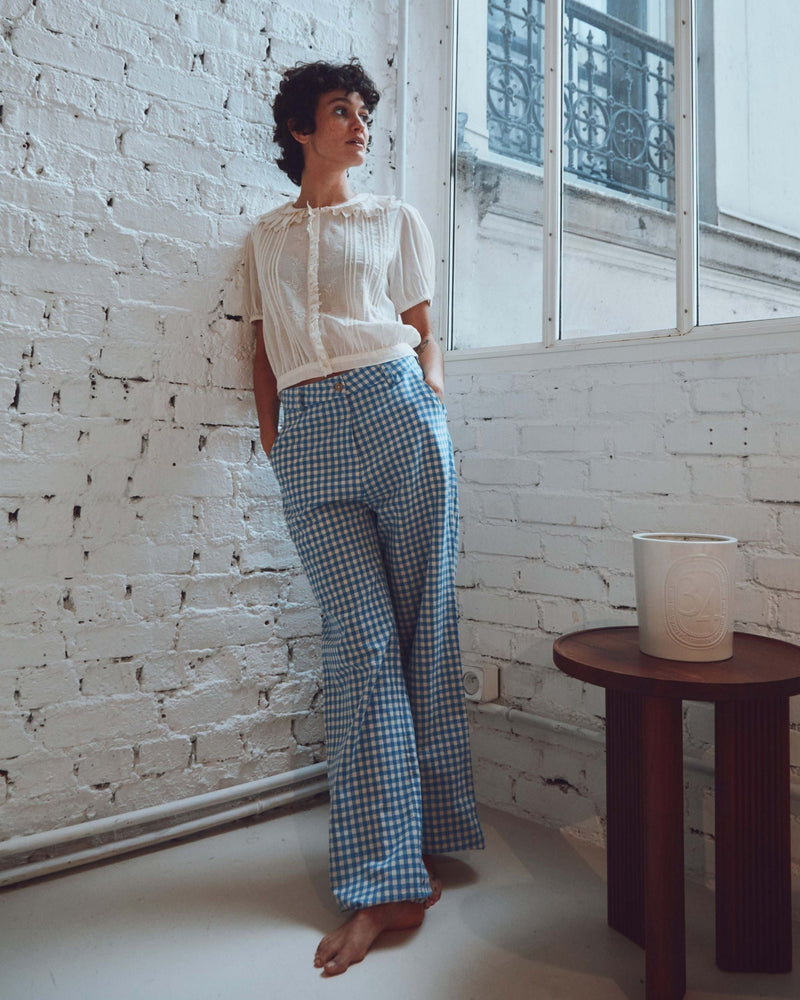 EMILE & IDA Embroidered vintage blouse - Ecru