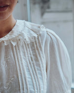 EMILE & IDA Embroidered vintage blouse - Ecru
