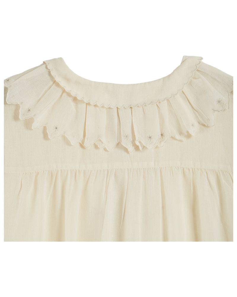 EMILE & IDA Embroidered vintage blouse - Ecru