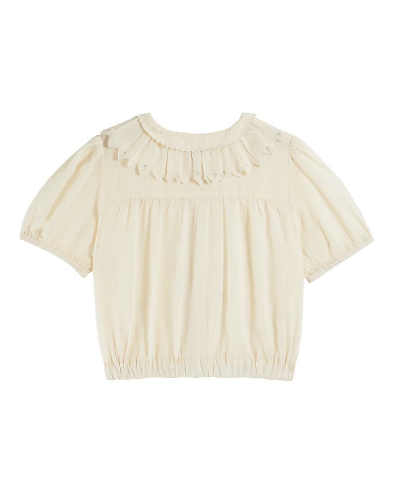 EMILE & IDA Embroidered vintage blouse - Ecru