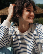 EMILE & IDA Sweatshirt - Striped Navy/Ecru