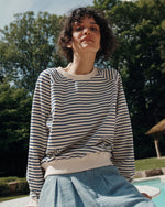 EMILE & IDA Sweatshirt - Striped Navy/Ecru