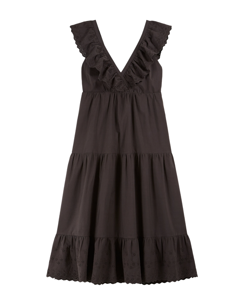 EMILE & IDA English embroidery maxi dress - Asphalt Grey