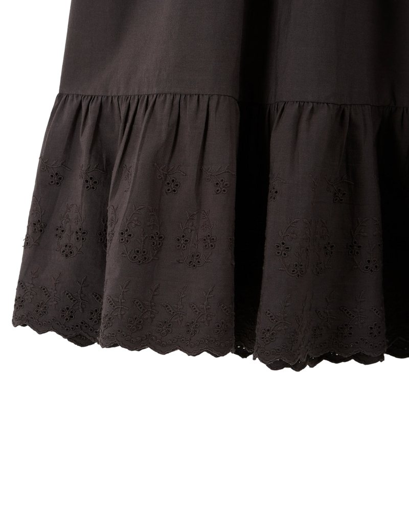 EMILE & IDA English embroidery maxi dress - Asphalt Grey