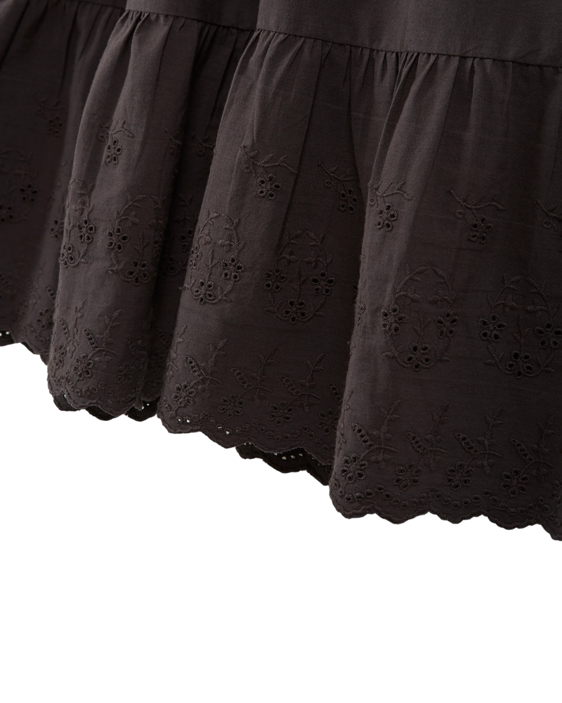 EMILE & IDA English embroidery maxi dress - Asphalt Grey