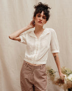 EMILE & IDA Vintage embroidered blouse - Ecru