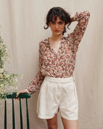 EMILE & IDA Crepon blouse - Myosotis Rose