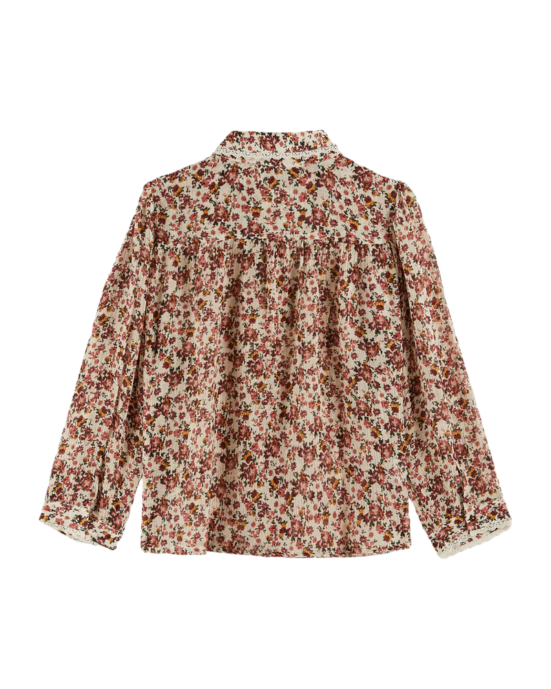 EMILE & IDA Crepon blouse - Myosotis Rose