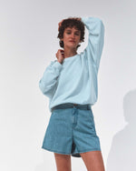 EMILE & IDA Natural dye sweatshirt - Ice blue