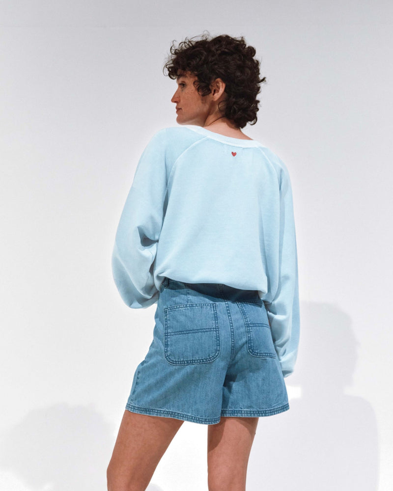 EMILE & IDA Natural dye sweatshirt - Ice blue