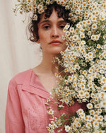 EMILE & IDA Vintage embroidered blouse - Raspberry