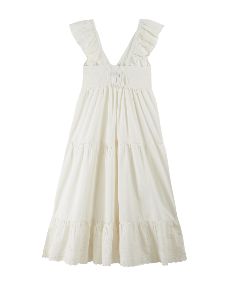 EMILE & IDA English embroidery maxi dress - White