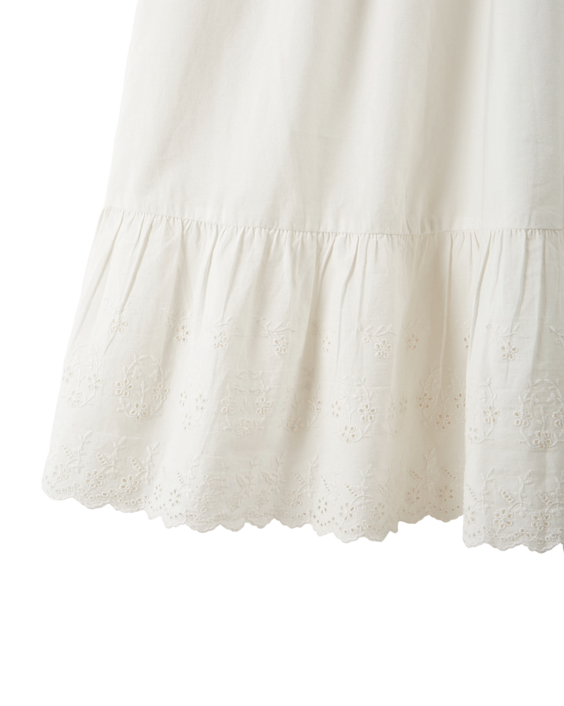 EMILE & IDA English embroidery maxi dress - White
