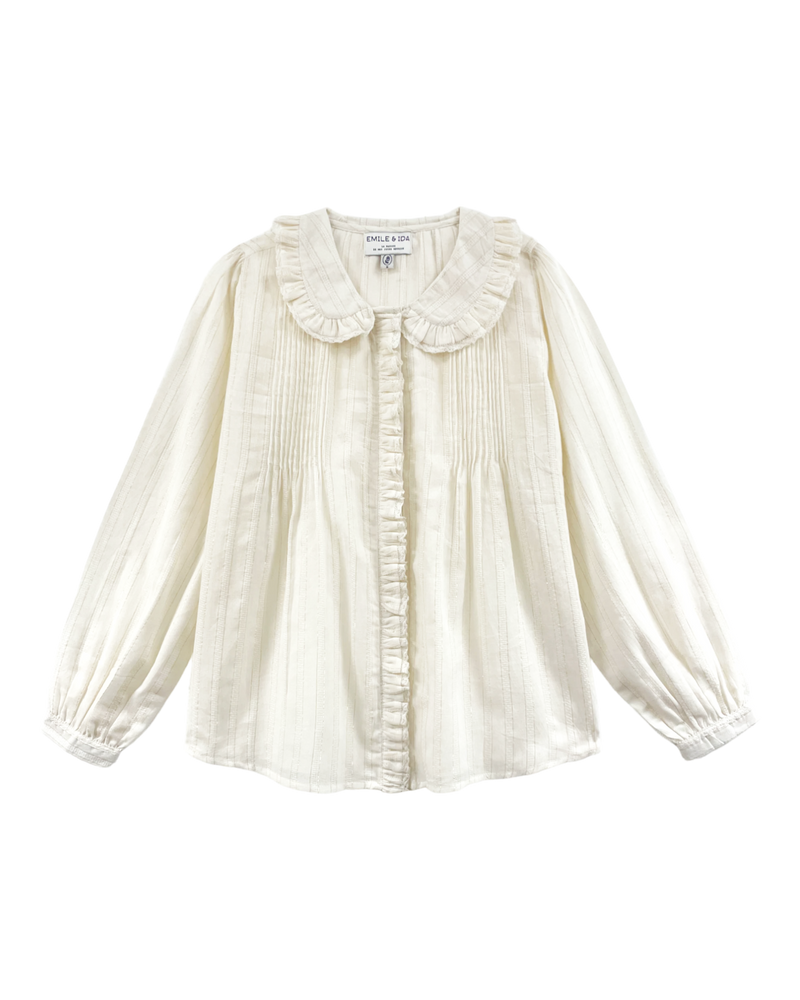 EMILE & IDA White lurex striped blouse