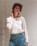 EMILE & IDA White lurex striped blouse