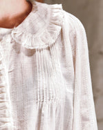 EMILE & IDA White lurex striped blouse