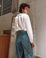 EMILE & IDA White lurex striped blouse