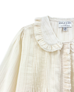 EMILE & IDA White lurex striped blouse