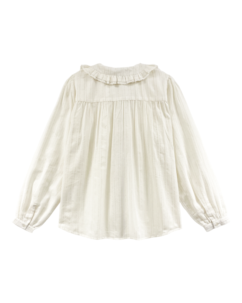 EMILE & IDA White lurex striped blouse