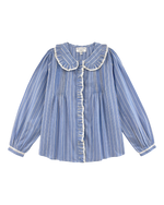 EMILE & IDA Blue and white striped blouse