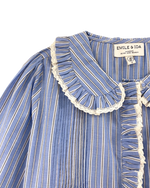 EMILE & IDA Blue and white striped blouse