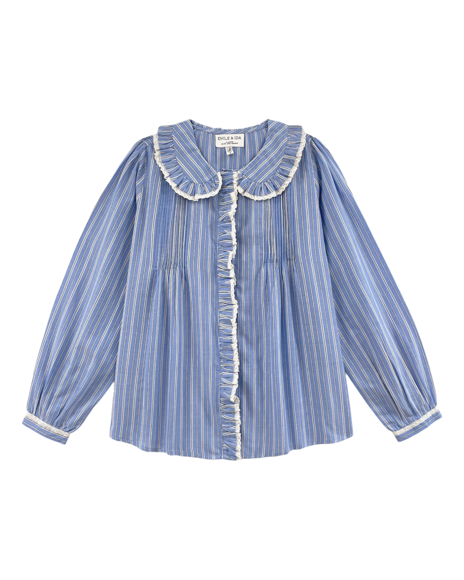 EMILE & IDA Blue and white striped blouse – Peony Rouge