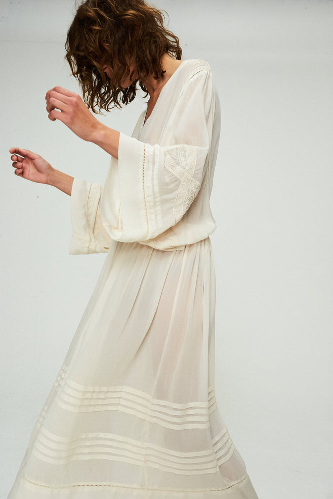 FAUNE Dahlia dress - Oyster