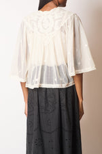 FAUNE Rae bed jacket - Vintage white