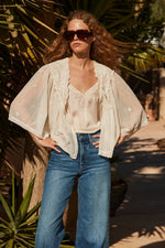 FAUNE Rae bed jacket - Vintage white