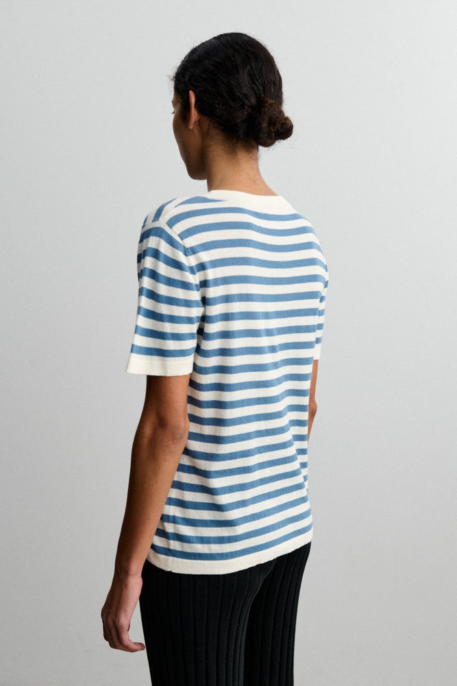 FUB Classic tee - Ecru/Washed indigo