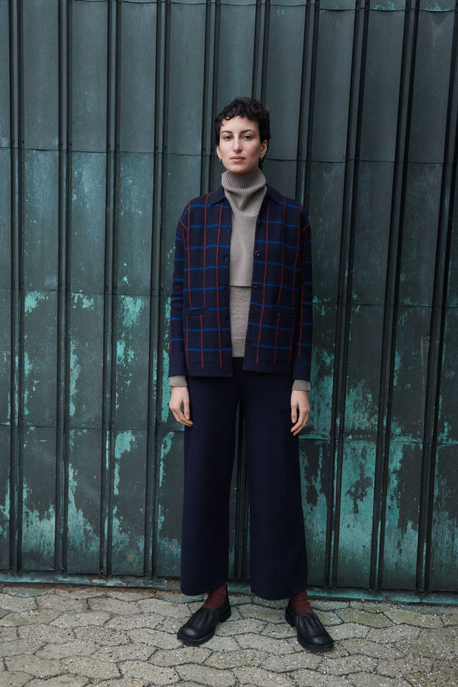FUB Felted Jacket Dark Navy