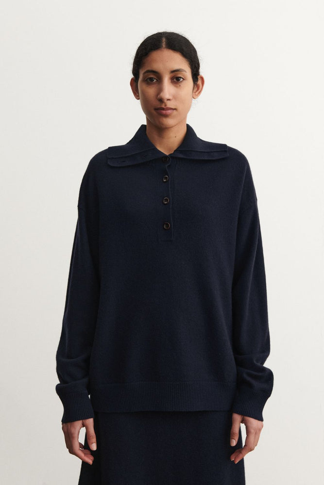 FUB Felted jumper - Dark navy