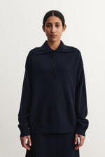 FUB Felted jumper - Dark navy
