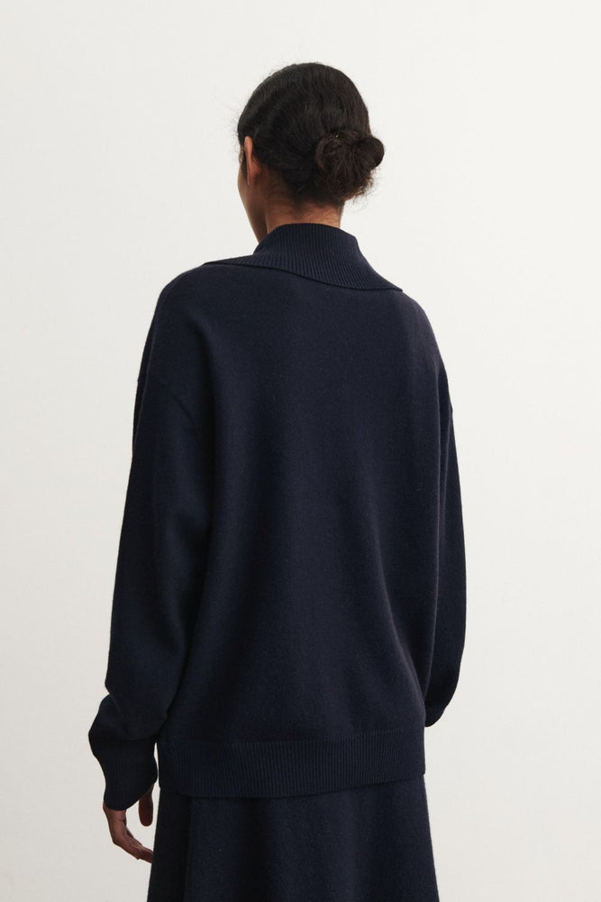 FUB Felted jumper - Dark navy
