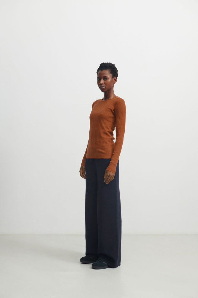 FUB Felted Pants Dark Navy