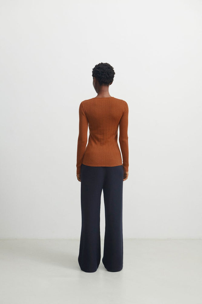 FUB Felted Pants Dark Navy