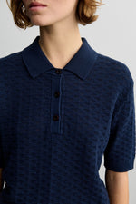 FUB High twist polo - Dark navy