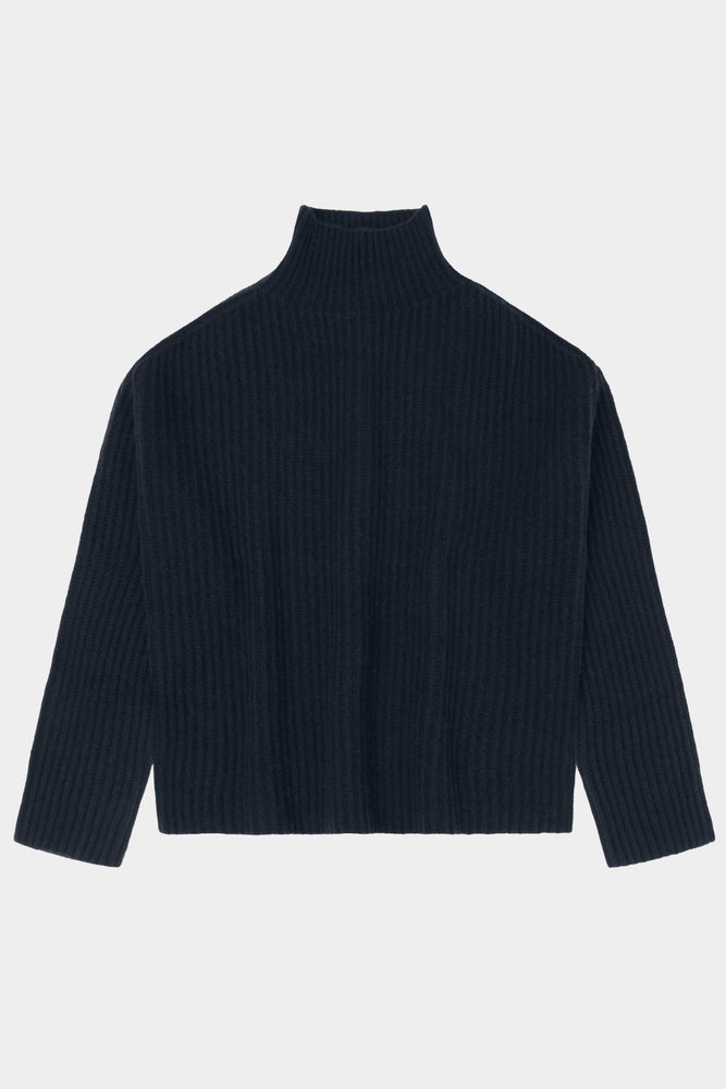 FUB Lambswool rib jumper - Dark navy