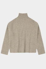 FUB Lambswool rib jumper - Oat melange