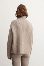 FUB Lambswool rib jumper - Oat melange