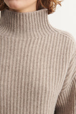 FUB Lambswool rib jumper - Oat melange