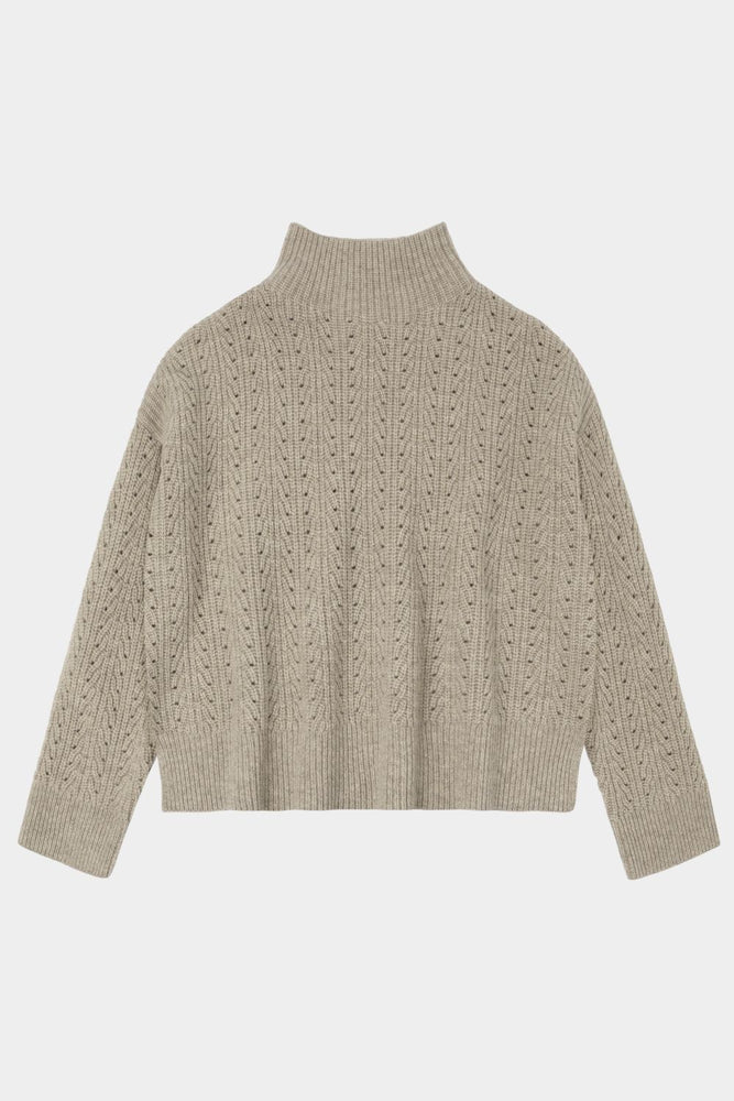 FUB Lambswool structure sweater - Oat melange