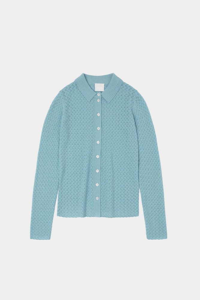 FUB Pointelle Shirt - Aqua
