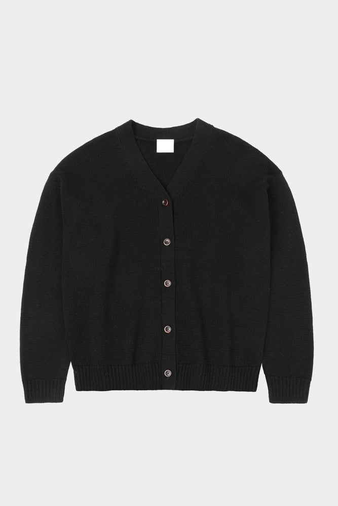 FUB Raw wool cardigan - Black