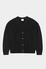 FUB Raw wool cardigan - Black