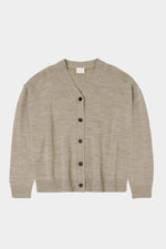 FUB Raw wool cardigan - Oat melange