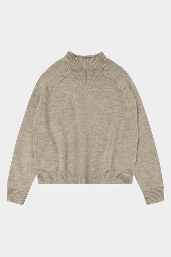 FUB Raw wool jumper - Oat melange