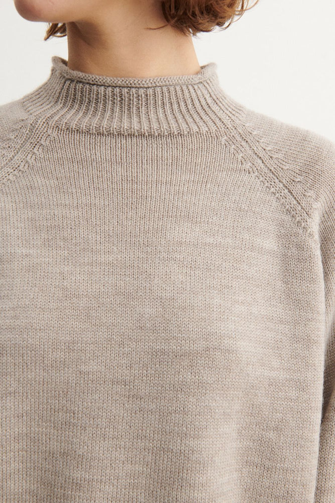 FUB Raw wool jumper - Oat melange